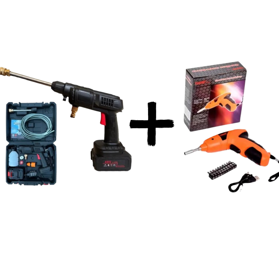 Hidrolavadora + Destornillador Electrico